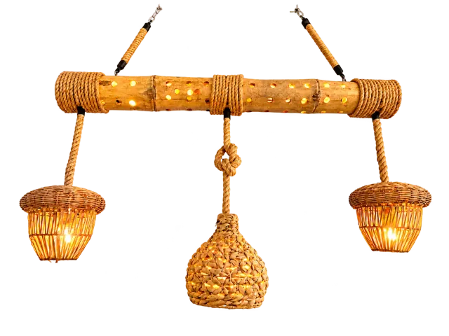 Bamboo & Rope Chandelier