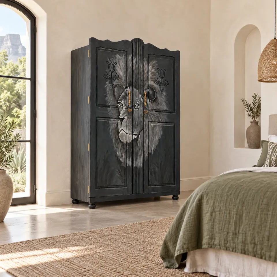 Lion Spirit Wardrobe in a hotel bedroom setting